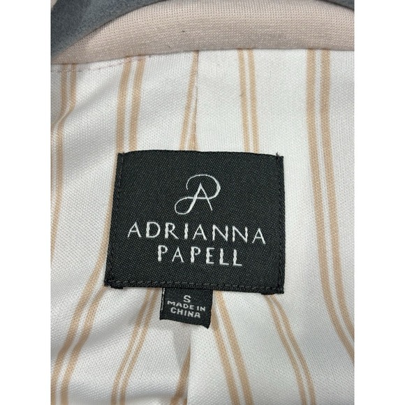 Adrianna Papell Jacket Womens Small Pink Beige Button Front Lined Blazer Pockets - Picture 6 of 9